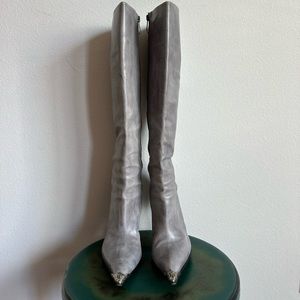 COPY - Gianmarco Lorenzi Leather Pointed Toe Boot